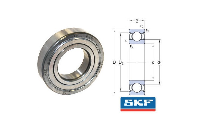 Подшипник 6203 2Z ( 17x40x12 ) SKF 2Z/C3GJN MADE IN ITALY